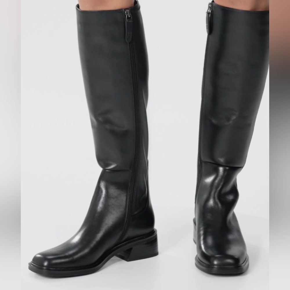 Franco Sarto black leather boots